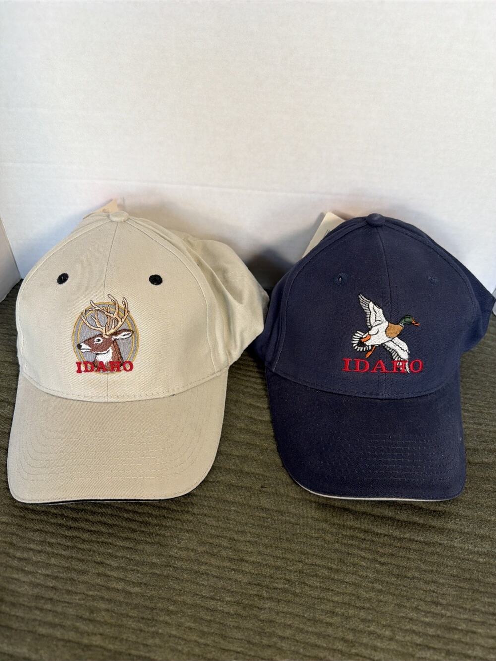 Lot of 2 Deer & Duck Caps Hat Strapback